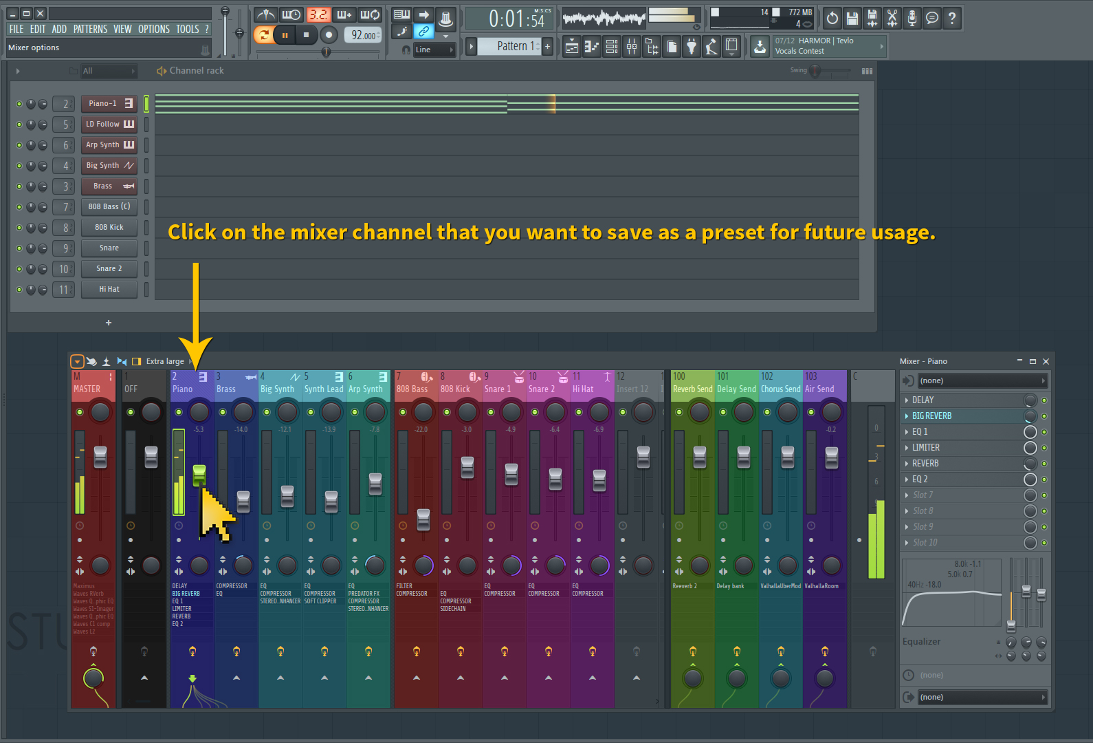 Saving mixer presets in FL Studio - Zanderjaz