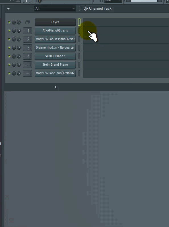 hangok rétegezése FL studio