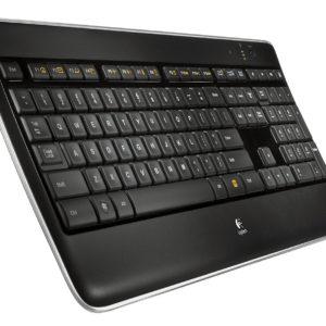 logitech k800 wireless illuminated keyboard angle