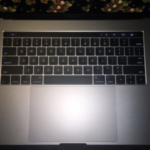 macbook pro 2016 15 inch aerial keyboard view