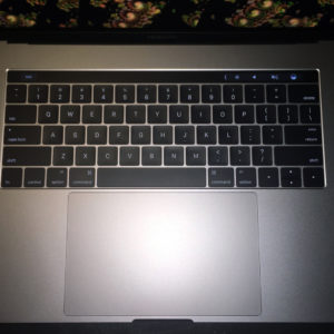 macbook pro 2016 15 inch aerial keyboard view